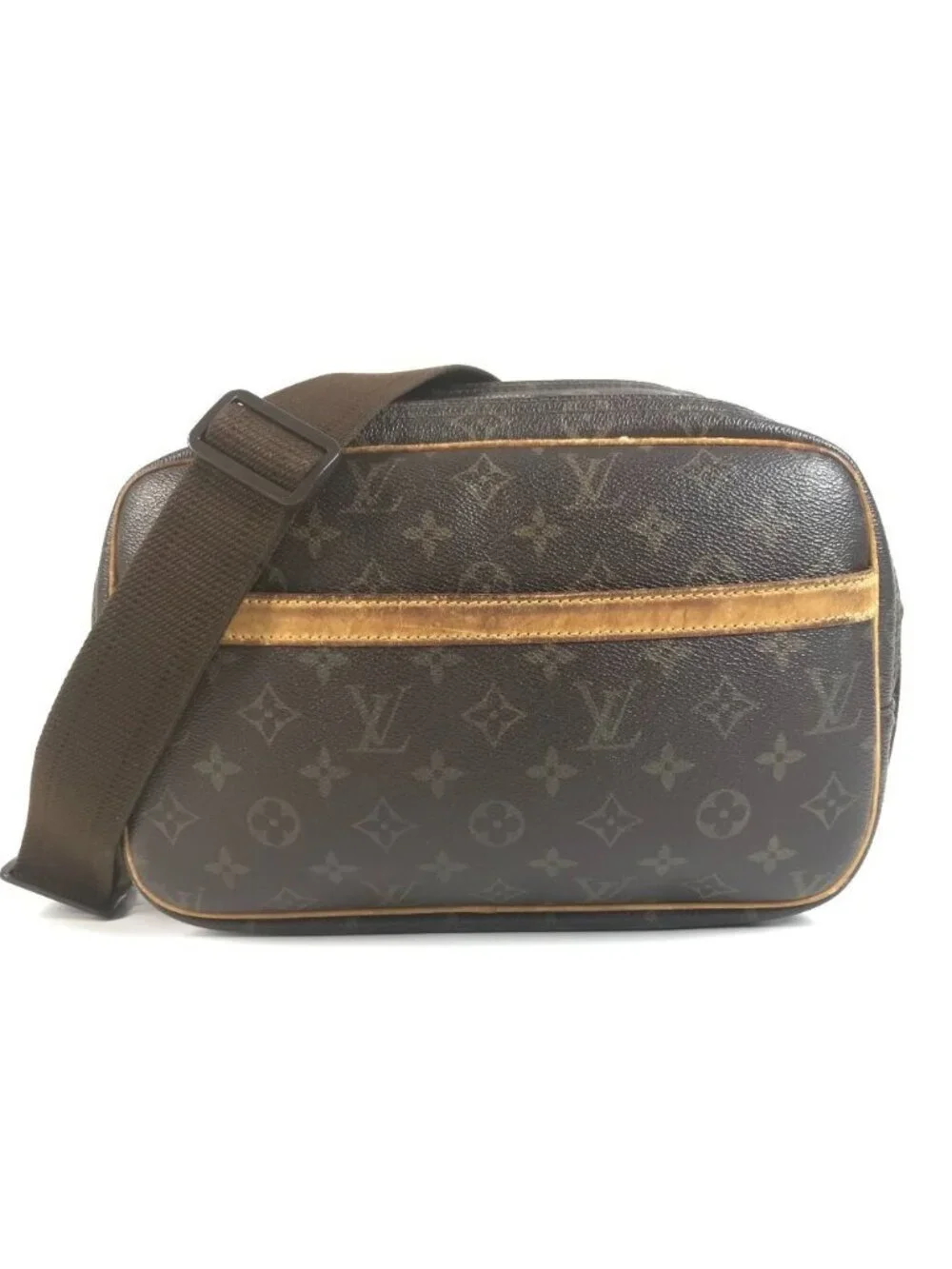 ★SOLD★ Louis Vuitton Shoulder Bag Reporter PM Lipoter PM Monogram Canvas Brown - Picture 1 of 9